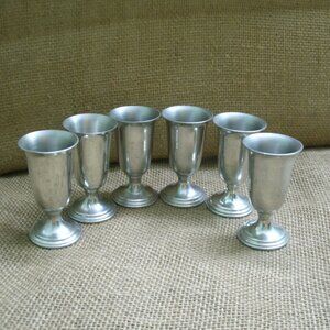 Vintage Revere Pewter Cordial Glassess Set of 6